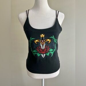 Bikercore Sturgis 2007 Tattoo Inspired Graphic Black Tank Large Biker Design